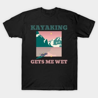 Kayaking Gets Me Wet Square Landscape T-Shirt